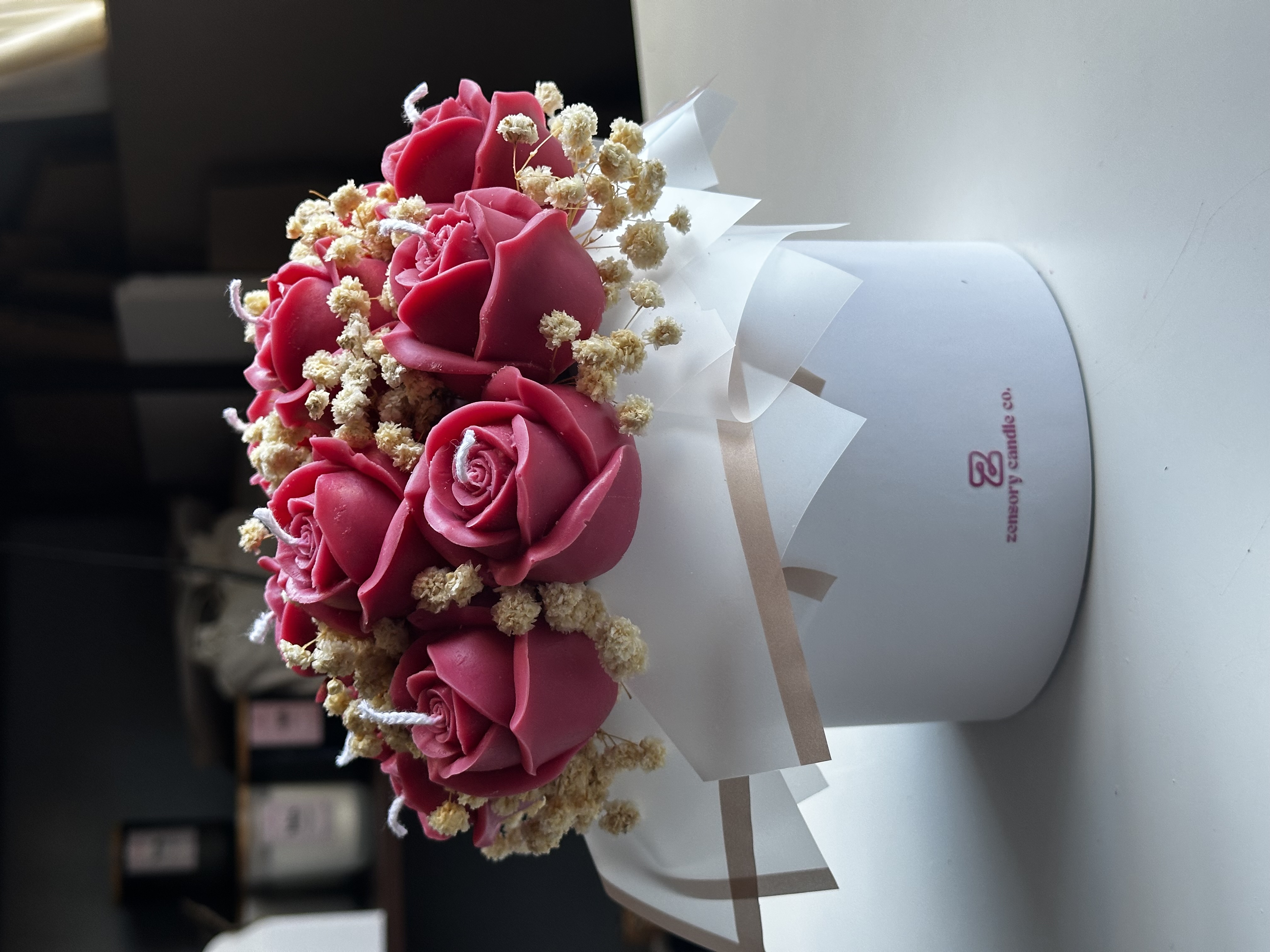 Candle Rose flower box